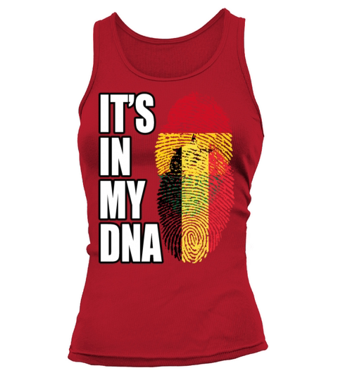 Ghanaian And Belgian Mix Heritage DNA Flag Tank top Woman
