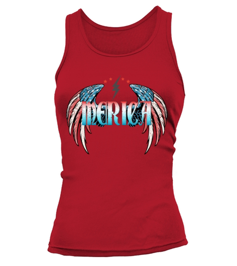 Merica Wings Flag Patriotic July 4th Tank top Woman