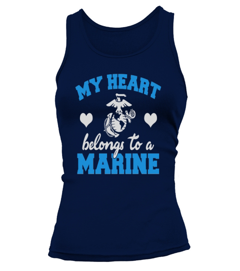 my heart belongs to a marine marine Tank top Woman