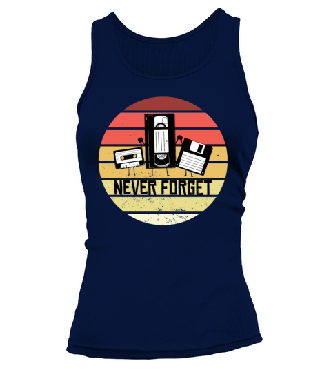 Never Forget Funny Vintage Cassette Tape Tank top Woman