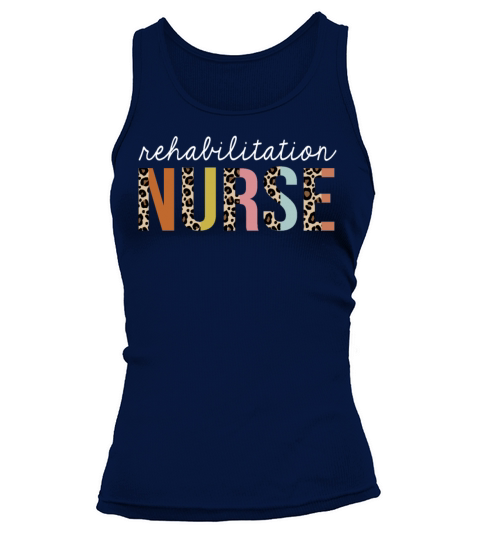 Rehabilitation Nurse Colorful Leopard Print Funny Tank top Woman