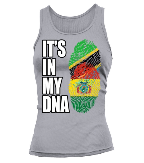 Tanzanian And Bolivian Vintage Heritage DNA Flag Tank top Woman