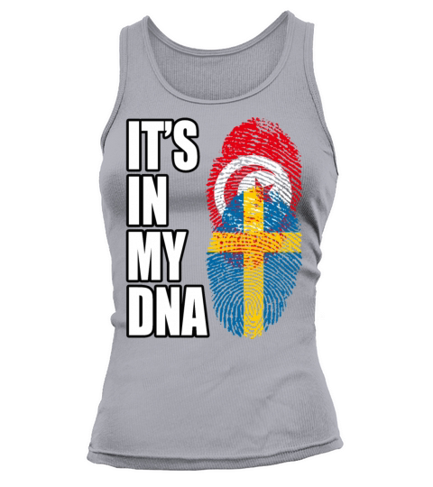 Tunisian And Swedish Mix Heritage DNA Flag Tank top Woman