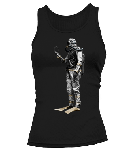 Vintage Scuba Diver with a Double Hose Regulator Tank top Woman