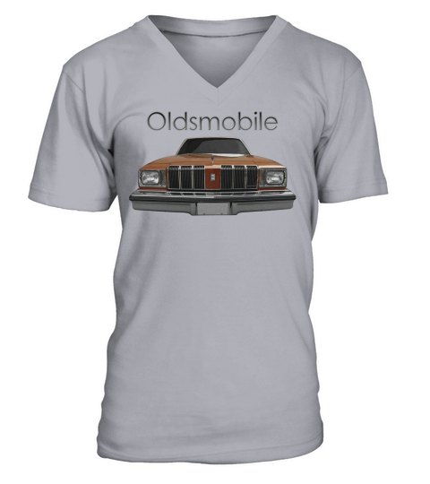 1978 Olds Cutlass Front Brown V-Neck T-shirt