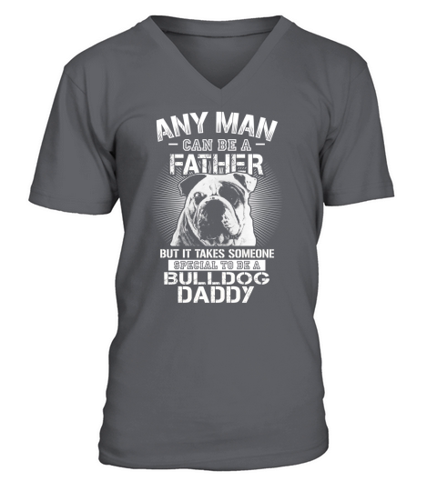 Bulldog daddy V-Neck T-shirt