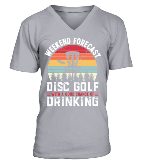 Disc Golf and Drinking Funny Gift V-Neck T-shirt