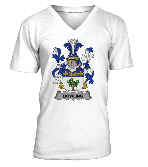 Dowling Family Crest Irish Family Crests II V-Neck T-shirt