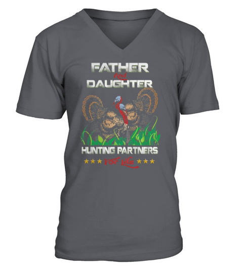 Father and daughter hunting partners for life V-Neck T-shirt