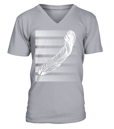 feather V-Neck T-shirt