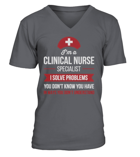 Funny Vintage Style Tshirt for Clinical Nurse Specialist - I`m a Clinical Nurse S - Mens T-Shirt V-Neck T-shirt