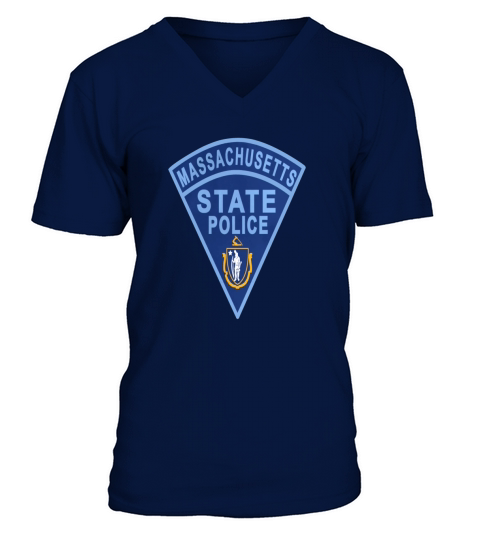 Massachusetts State Police Patch T-Shirts V-Neck T-shirt