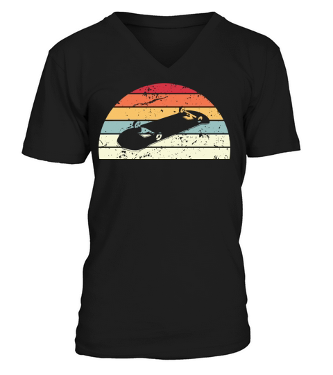 Retro Skating Sunset Vintage Skate Sunrise V-Neck T-shirt