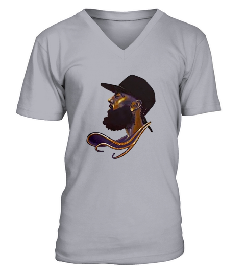 Rip King Nipsey Hussle TMC Marathon Crenshaw V-Neck T-shirt