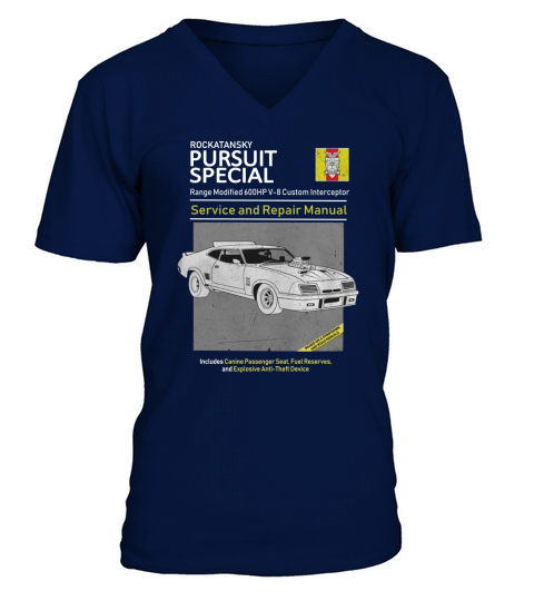 Rockatansky pursuit special service and repair manual V-Neck T-shirt