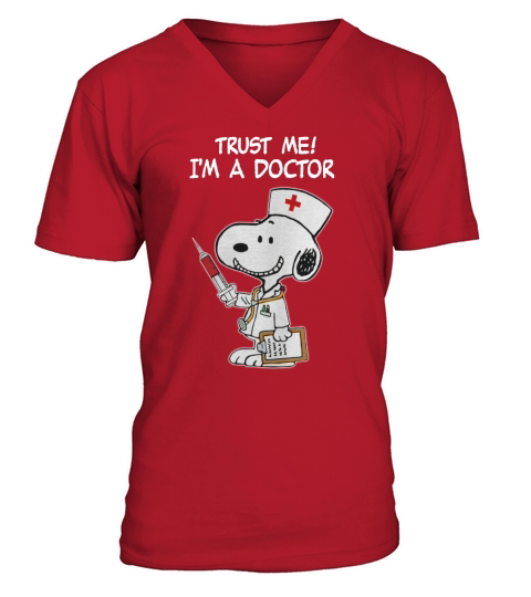 Snoopy Doctor V-Neck T-shirt