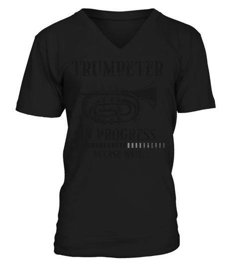 Trumpet Player Vintage Trumpeter V-Neck T-shirt