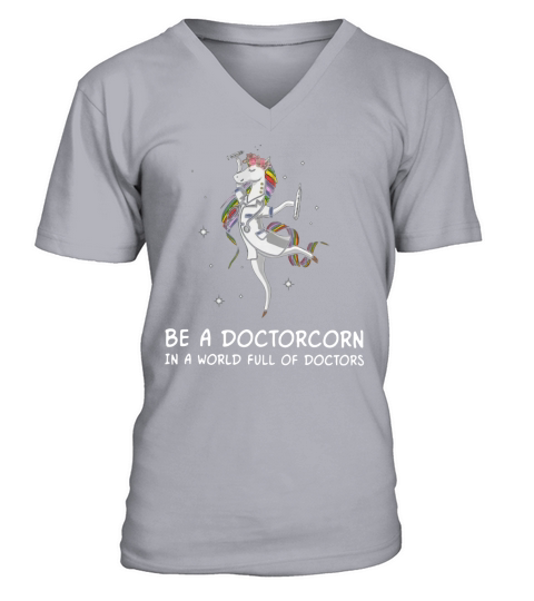 Unicorn be a doctorcorn in a would full of doctors - Ladies Flowy Tank V-Neck T-shirt