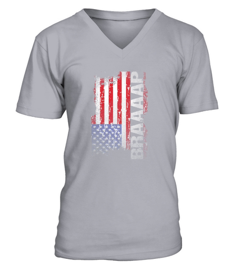 USA Flag Braap Motocross T Shirt, Dirt Bike Lovers Gifts V-Neck T-shirt