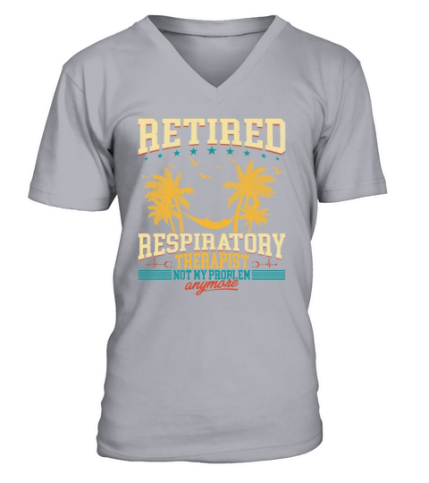 Vintage Style Retired Respiratory Therapist RT V-Neck T-shirt
