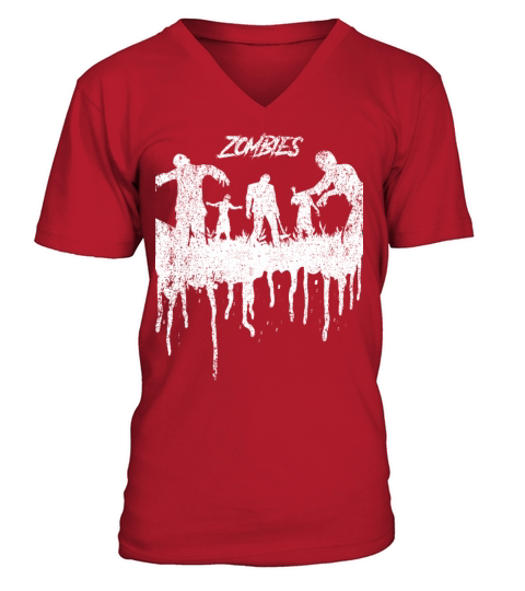 Vintage Zombie Apocalypse V-Neck T-shirt
