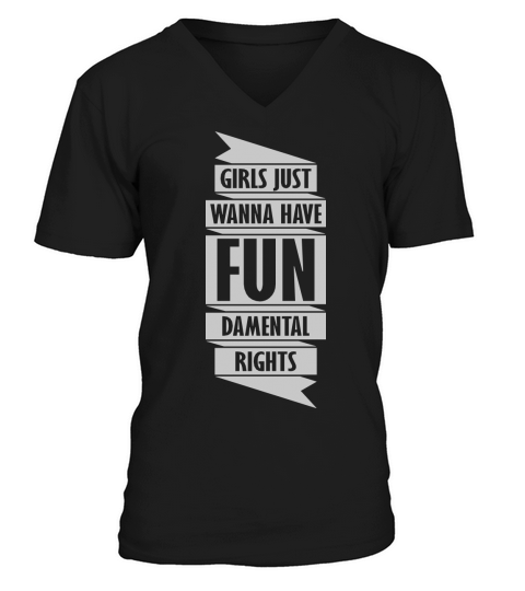 wanna have fundamental rights V-Neck T-shirt