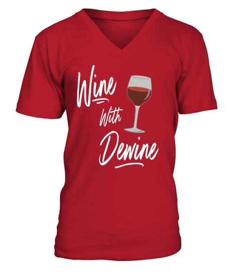 Wine With Dewine Drinking Game - Ohio Mike Dewine T-Shirt V-Neck T-shirt