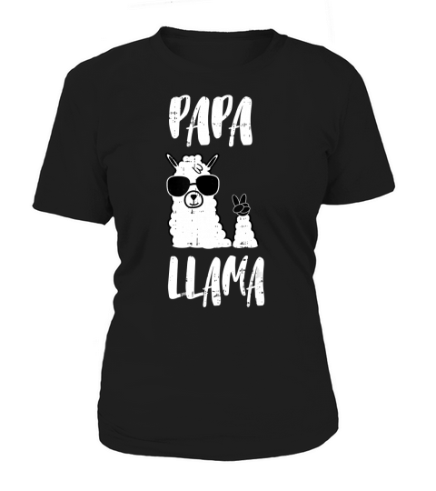 Funny Papa Llama Daddy Tee Cute First Fathers Day Outfit T-Shirt Women's T-Shirt