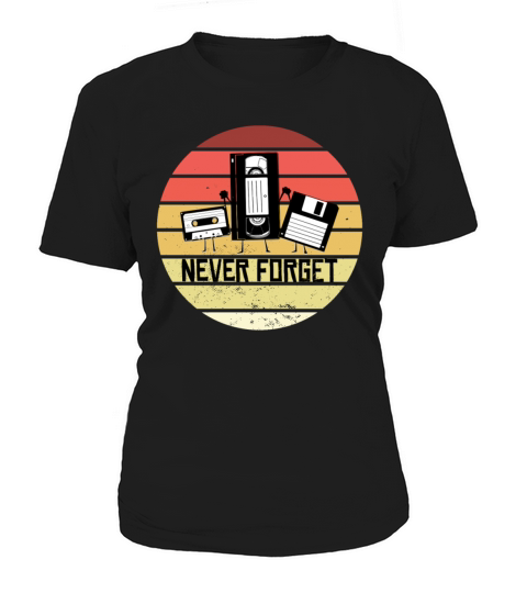 Never Forget Funny Vintage Cassette Tape Women's T-Shirt