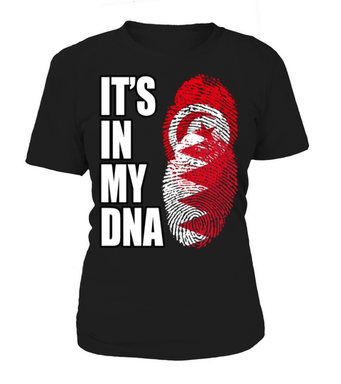 Tunisian And Bahraini Mix Heritage DNA Flag Women's T-Shirt