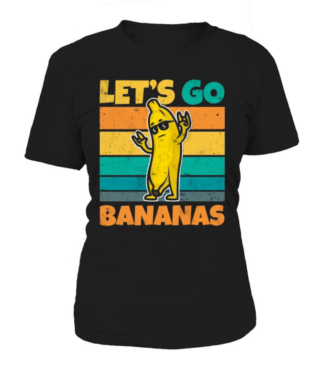 Vintage Lets Bananas Funny Rocker Banana Women's T-Shirt