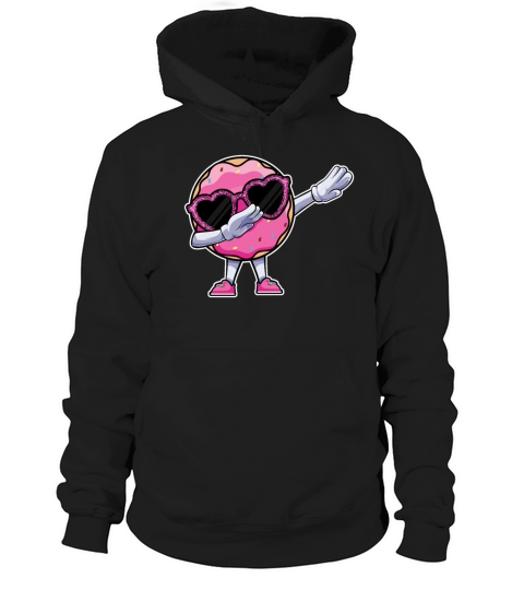 Dabbing Donut Wearing Glass - Funny Dab Doughnut Hoodie Unisex
