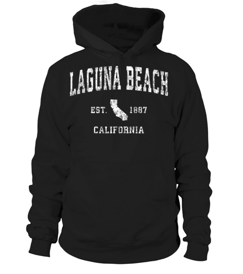 Laguna Beach California Ca Vintage Athletic Sports Hoodie Unisex
