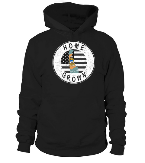 Land Map America US Flag Home Grown Delaware Hoodie Unisex