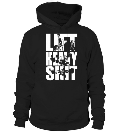 lift heavy shit squat bench deadlift iconic WHITE Hoodie Unisex