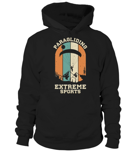 Paragliding extreme sports design vintage retro Hoodie Unisex