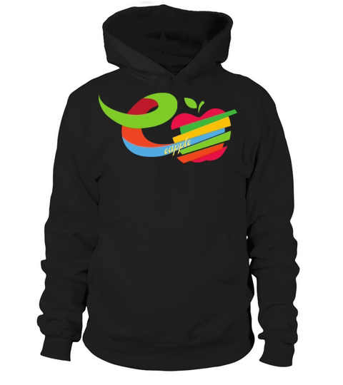 Rainbow Eapple Apple Slices and Swish Letter E Hoodie Unisex