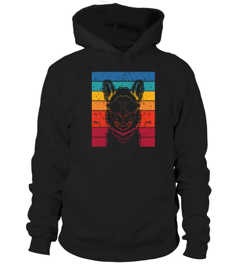Retro Llama Alpaca Lover Birthday Llamas Hoodie Unisex
