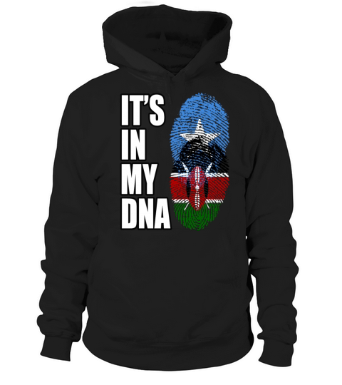 Somali And Kenyan Vintage Heritage DNA Flag Hoodie Unisex