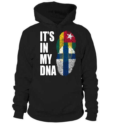 Togolese And Finland Mix Heritage DNA Flag Hoodie Unisex
