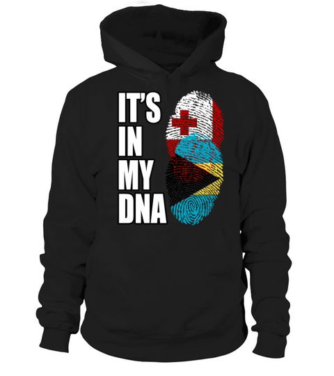 Tongan And Bahamian Mix Heritage DNA Flag Hoodie Unisex