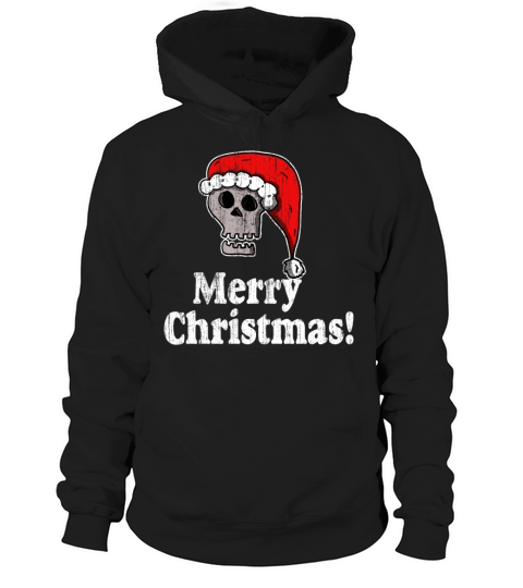 Vintage Merry Christmas Santa skull Hoodie Unisex