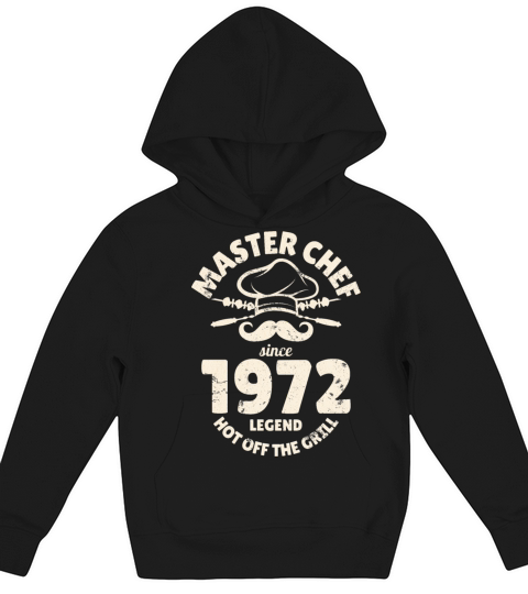 Born In 1972 BBQ Funny Grilling 50th Birthday Kids Hoodie