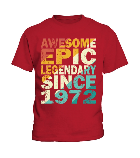 50th birthday vintage 1972 legendary since 1972 Kids T-Shirt