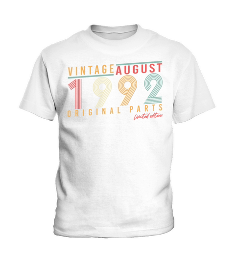 At The Age Of 30 August 1992 Kids T-Shirt