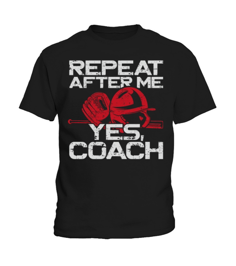 Baseball Fan Coach Vintage Repeat Kids T-Shirt