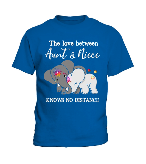 Elephant the love between aunt and niece knows no distance shirt Kids T-Shirt