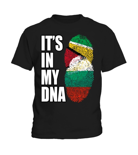 Guyanese And Bulgarian Mix Heritage DNA Flag Kids T-Shirt