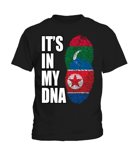 Maldivian And North Korean Mix Heritage DNA Flag Kids T-Shirt