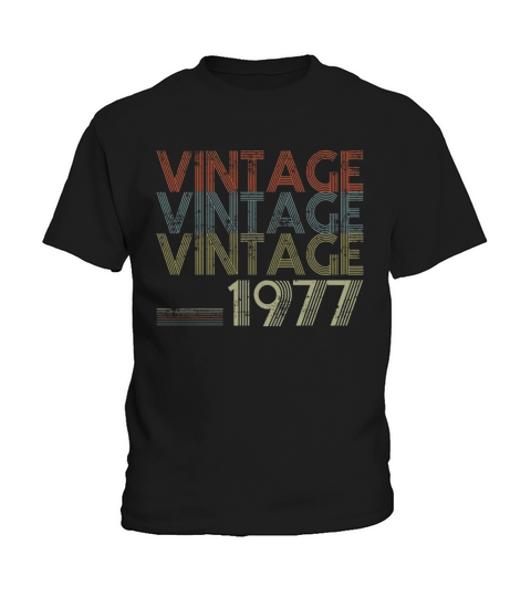 Retro Classic Vintage 1977 - 40th Gift 40 Yrs Years Old Kids T-Shirt